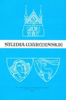 Okładka pracy zbiorowej pt. Studia Warmińskie (tom XIV).
